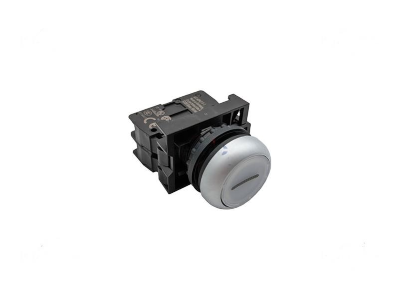 Pulsante Tondo Bianco Luminoso completo Eaton per TC Minerva