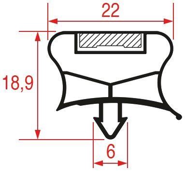 Guarnizione ad incastro 714x358 mm