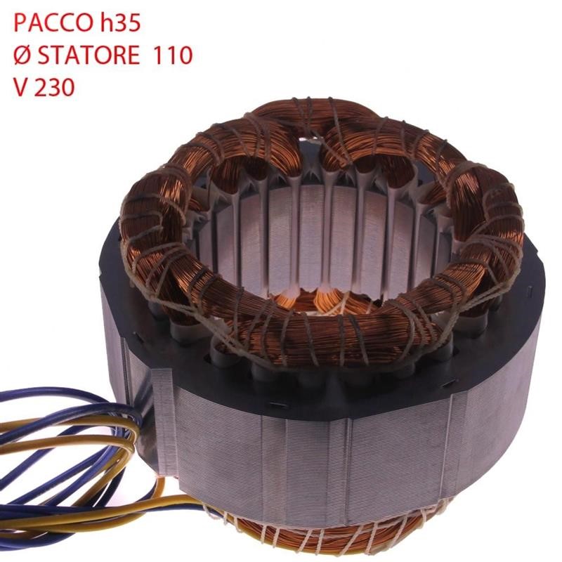Statore volt 230 fase ih 35 Ø est 110 cond. µ giallo