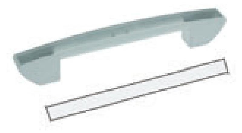 Ricambio compatibile frigoriferi mondial elite - maniglia in abs bianca interasse fori 217 mm completa di inserto colore bianco 300 - rif. 02115