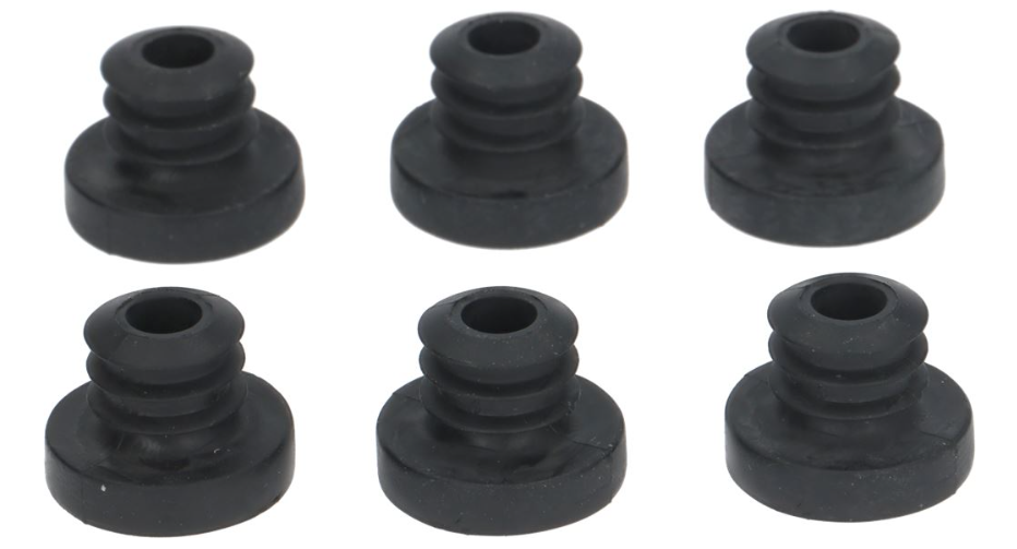 Kit piede nero in gomma - 6 pz - adatto a Alpeninox Dito Sama Electrolux Professional Zanussi