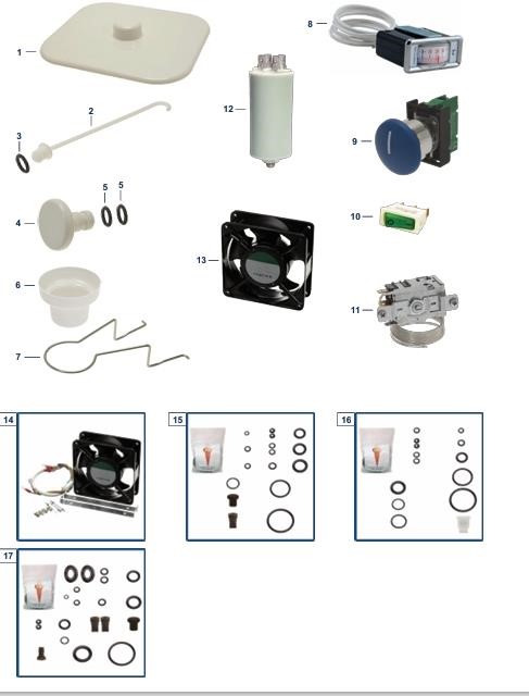 CONDENSATORE ELETTRICO 10 UF TIPO ECOWIP, TIPO CARPIGIANI KIT GUARNIZIONI MONTAPANNA 