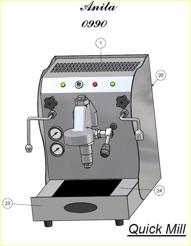 Anita 0990 Quick Mill macchina da caffe' Ricambi