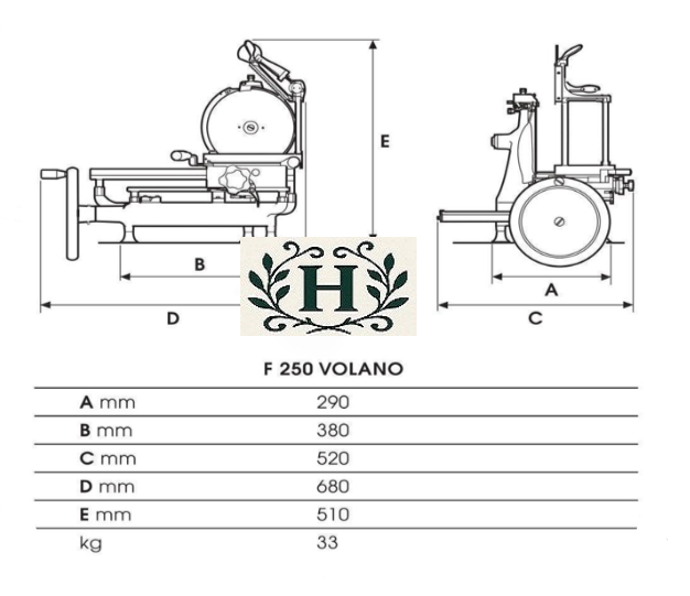 Affettatrice Volano 250 Volano Pieno