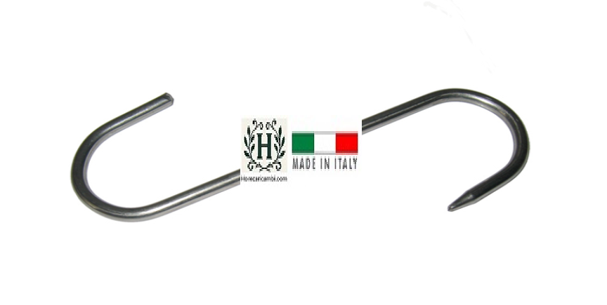 INOX AD “S” LUNG. 180 mm, Ø 6 mm per ganci e gancere