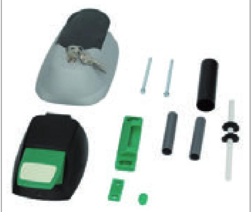 Ricambio compatibile frigoriferi universale - chiusura completa con serratura mod. 431 spessore da mm 67 a mm 115, interasse fori 75 mm 233 x 136 x 62 h mm - rif. 02051