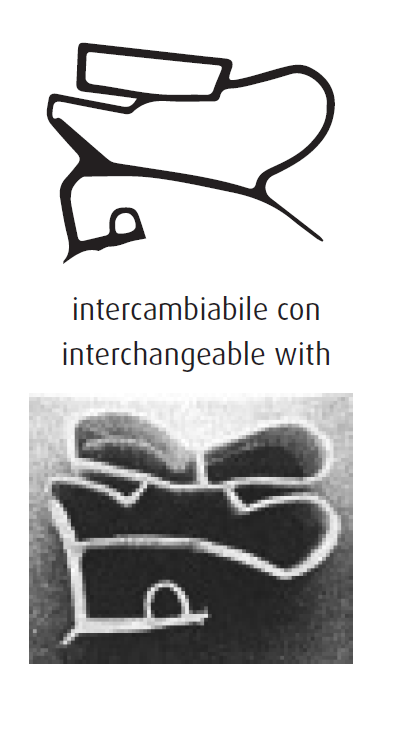 Guarnizione magnetica mezzo bordo (avvitata) per tavoli colore bianco - DIM. EST mm 185 x 390