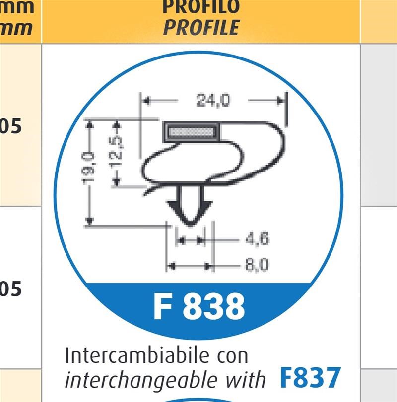Ricambio compatibile frigoriferi forcar - guarnizione magnetica ad incastro colore grigio 505 x 405 mm - rif. 87029