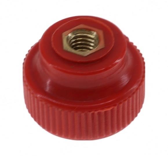 Volantino affettatrice Ø est 25 Ø fil 6 femmina plastica rossa - adatto a Manconi 300 Ix Smarty