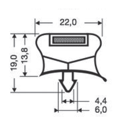 Guarnizione magnetica ad incastro (perimetro totale da 3 mt. a 5,39 mt.)