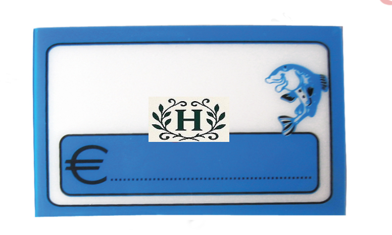 Confezione N. 30 in PVC colore azzurro per segnaprezzi