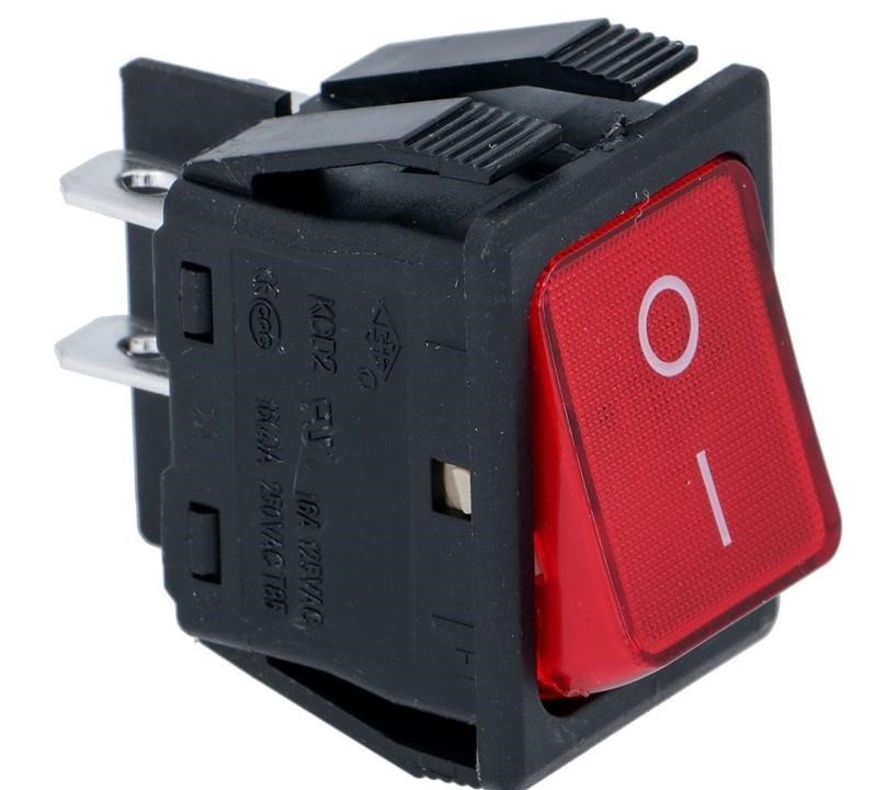 Interruttore bipolare rosso 16a 250v