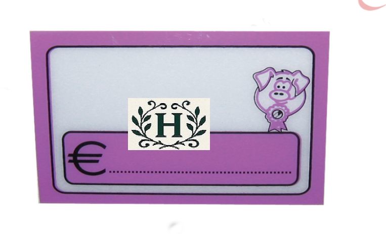 Confezione N. 30 in PVC colore rosa per carne di maiale per segnaprezzi
