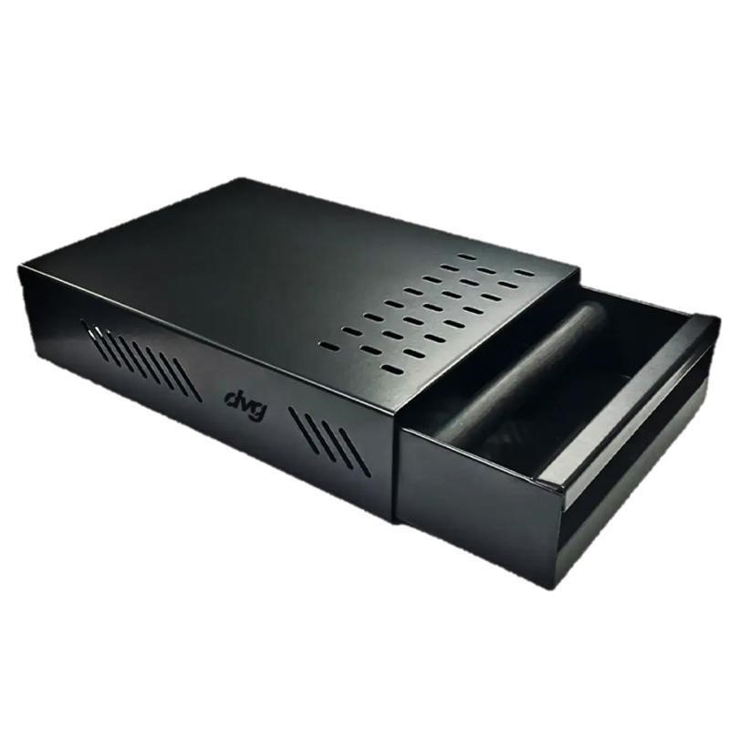 Cassetto fondi caffe' retrattile nero acciaio Cassetto fondi caffe' retrattile nero acciaio
