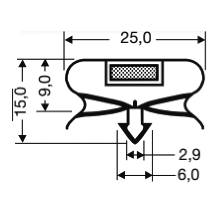 Guarnizione magnetica ad incastro