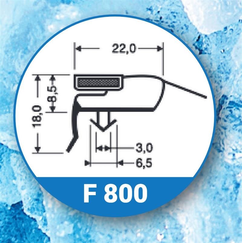 Ricambio compatibile frigoriferi mondial elite - guarnizione magnetica ad incastro colore grigio 1640 x 520 mm - rif. 86450