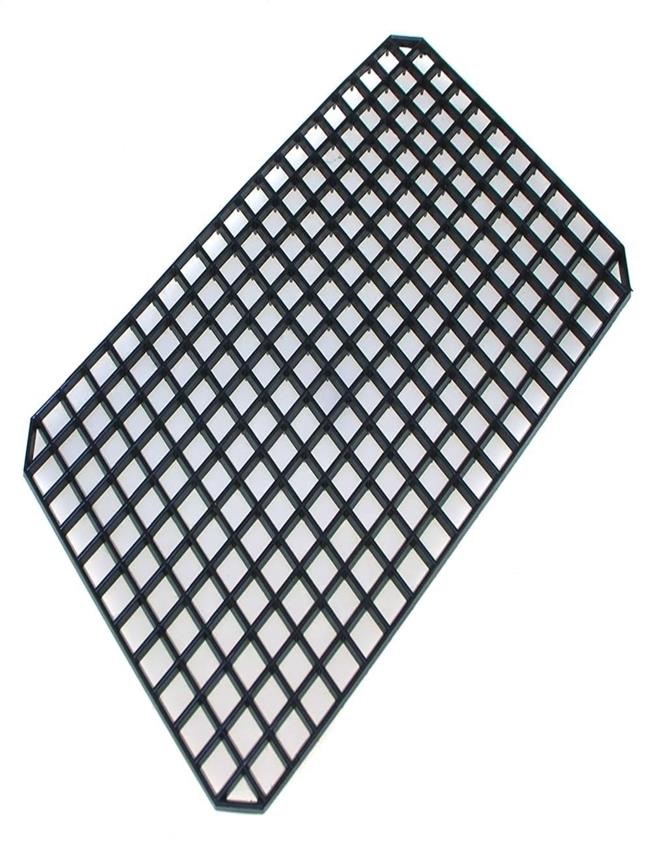 Griglia rettangolare dim LxB mm 240X400 polietilene nero, cucina macelleria universale