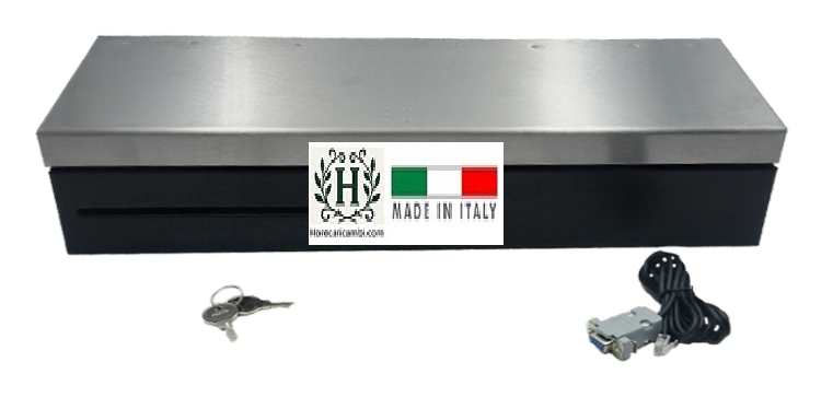 R.C Flip TOP RJ11 12V Nero inox per cassetti per registratori cassa R.C Flip TOP RJ11 12V Nero inox per cassetti per registratori cassa