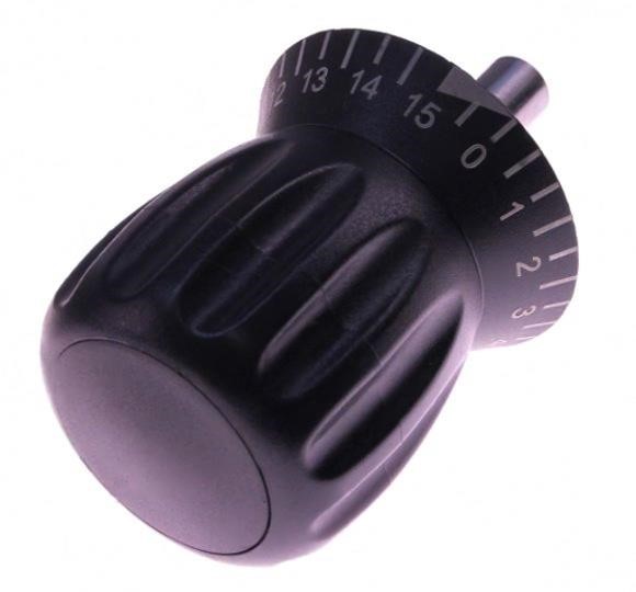 Manopola orologio affettatrice marca Noaw mod. 30-E Ø albero 12 LUNGH.mm 33 Ø mascherina 62