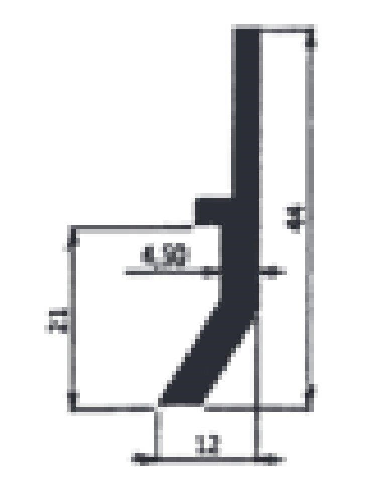 Ricambio compatibile frigoriferi foris index - profilo guarnizione sotto porta (piccolo) - rif. 86097 Ricambio compatibile frigoriferi foris index - profilo guarnizione sotto porta (piccolo) - rif. 86097