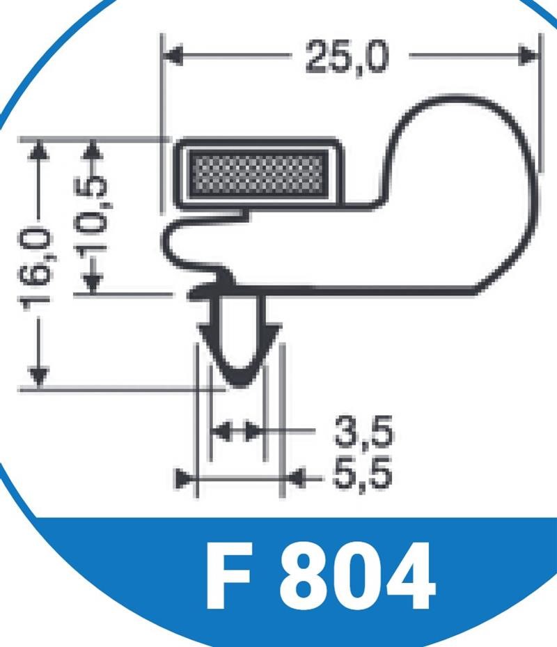 Ricambio compatibile frigoriferi universale - barra di guarnizione magnetica ad incastro colore grigio scuro l 2000 - rif. 86767
