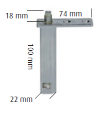 Cerniera perno lungo per armadi Intercambiabile DS o SN Cerniera perno lungo per armadi Intercambiabile DS o SN