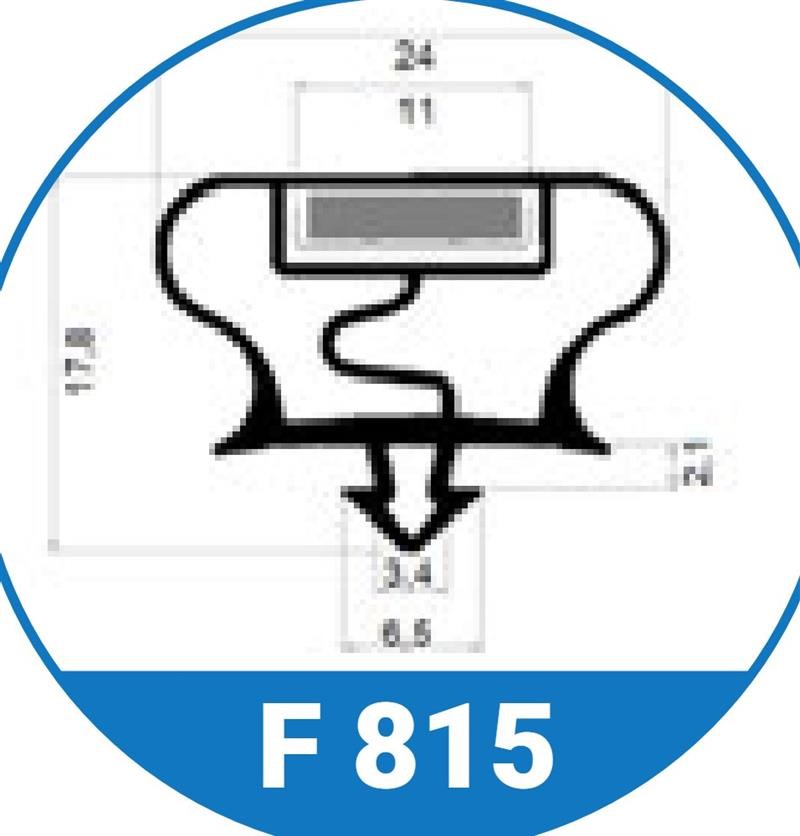 Ricambio compatibile frigoriferi misa - guarnizione magnetica ad incastro per celle colore grigio 865 x 675 mm - rif. 86757