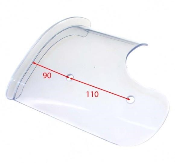 Protezione carrello affettatrice marca Berkel mod. 280G Ø foro 11 inter.fori 110 dim LxB mm 255X260 LUNGH.mm 90