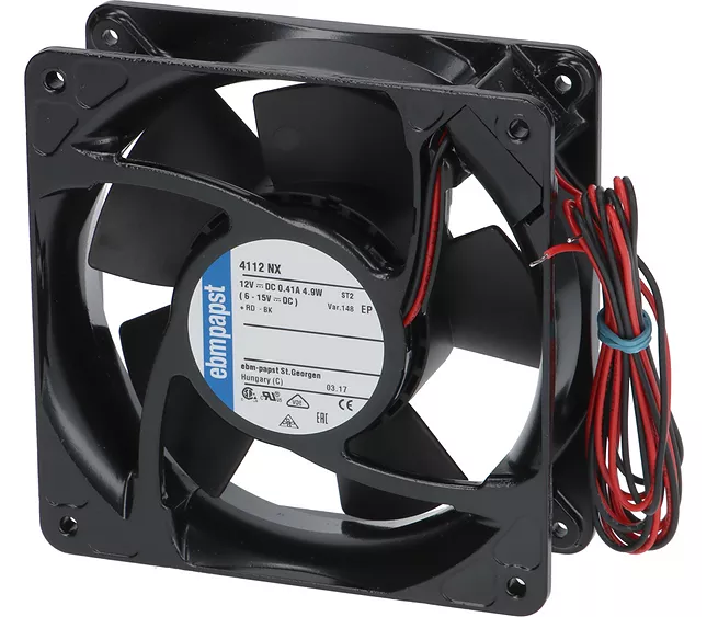 Ventilatore assiale ebm 4112nx 4,9w 12v dc 408ma 119x119x38 mm ebm-papst