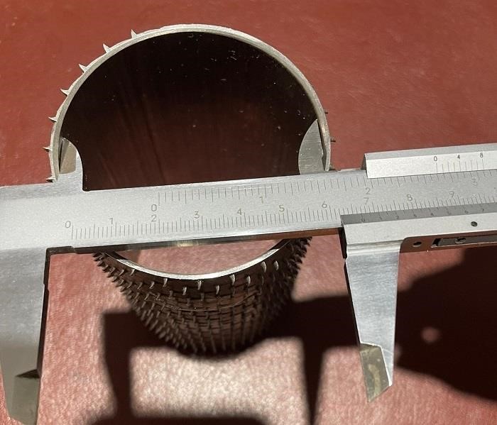Rullo 118X72 inox, rulli senza flange per grattugia