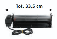 Ventilatore tangenziale TRIAL TAS 027B – 04, tutto protetto / 24W assorbiti, 230V 50/60Hz (premente)motore SN - lunghezza pala 270 - ø 60