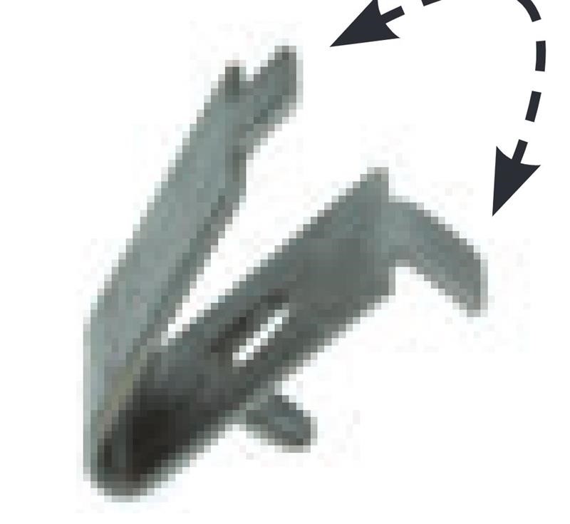 Ricambio compatibile frigoriferi c&d - supporto griglie inox tipo vecchio (clips) - rif. 01444