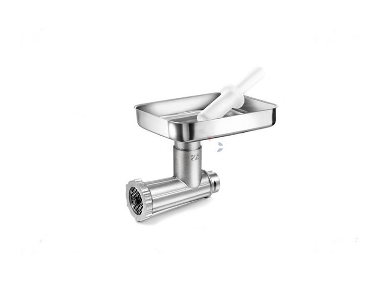 Applicazione opzionale tritacarne mod. 12 con tramoggia inox per i modelli BIG per spremipomodoro elettrico