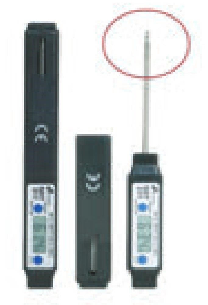 Ricambio compatibile frigoriferi universale - termometro digitale tascabile a penna da inserimento sdt317 antiurto, impermeabile, scala -40° +150 °c, funzionamento a batteria, autospegnimento, sonda con terminale per aria - rif. 03040