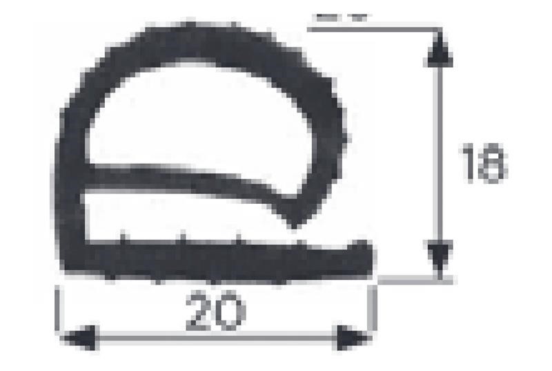 Ricambio compatibile frigoriferi universale - guarnizione modello 9795 per celle e armadi colore bianco 20 x 18 mm - rif. 86995