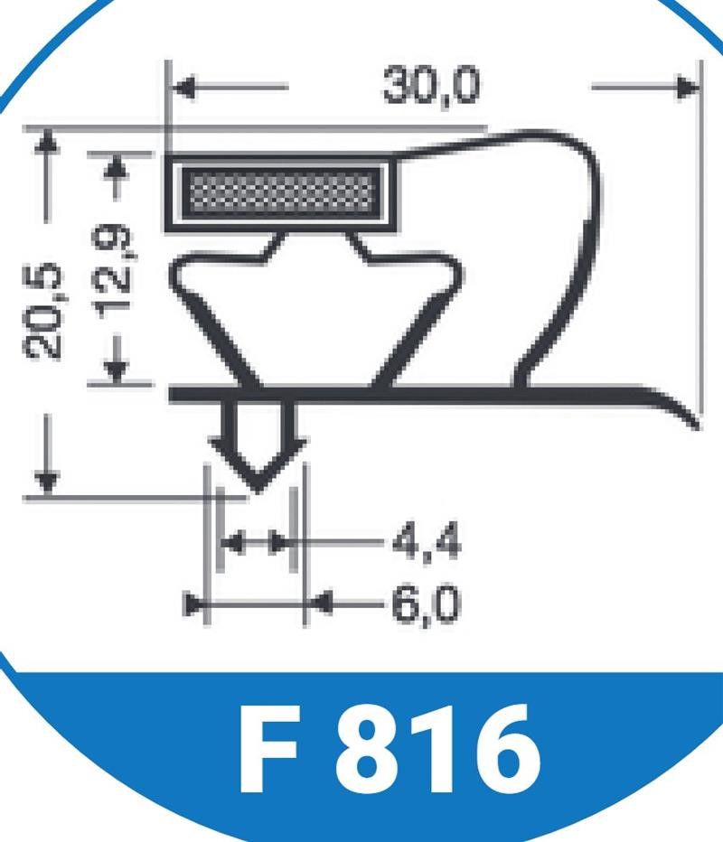 Ricambio compatibile frigoriferi arneg - barra di guarnizione magnetica ad incastro colore nero l 2500 - rif. 86067