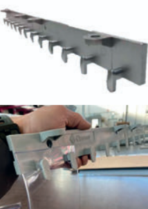 Sostegno in PVC pratico e semplice da installare, ideale per applicazioni alimentari L = 610 mm