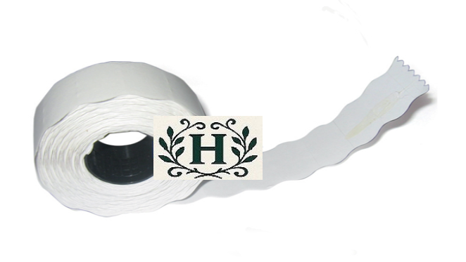 Rotolo 1000 Etichette 26X16 Bianche Ondulate