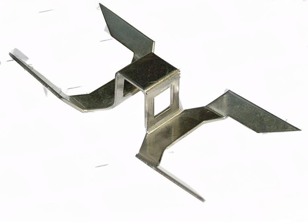 Forchetta inox girarrosto-girapolli dim. foro 10X10MM mod. CENTRALE