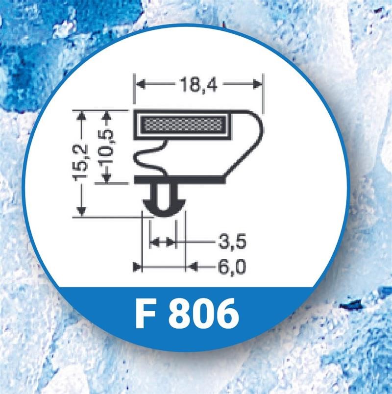 Ricambio compatibile frigoriferi studio 54 - guarnizione magnetica ad incastro mod. oasis 1400 colore grigio 1552 x 669 mm - rif. 86223