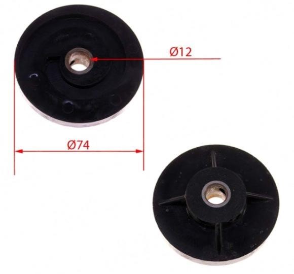 Eccentrico affettatrice Ø est 74 Ø foro 12 H 19 mod. 250-350 tv marca Kolossal