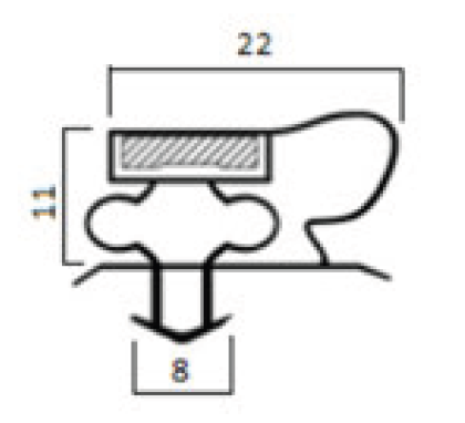 Guarnizione magnetica ad incastro