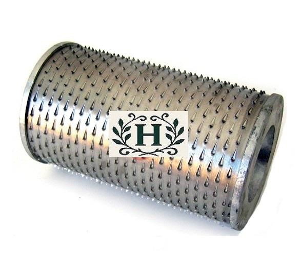 Rullo completo di flange Amb 143X84 inox per grattugia Rullo completo di flange Amb 143X84 inox per grattugia