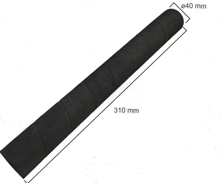 Bastone battifiltro D.40MM L.310MM, legno-gomma telata - pronta inserzione