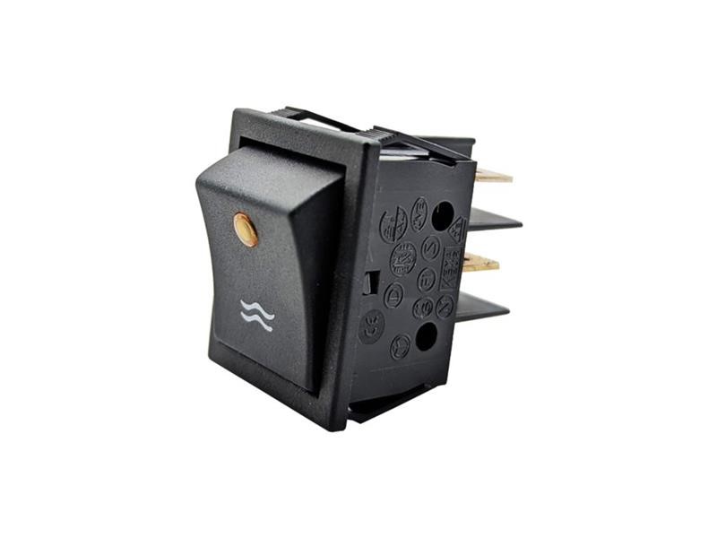 Interruttore NERO con LED 4 Contatti per affettatrice