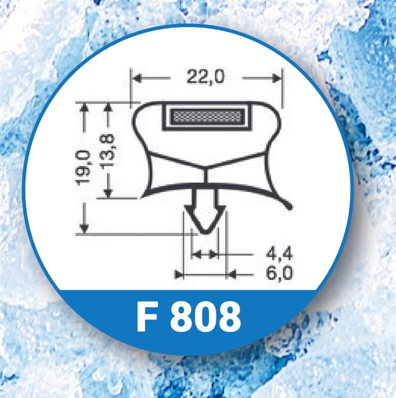 Ricambio compatibile frigoriferi friulinox - guarnizione magnetica ad incastro per abbattitore 2 m colore grigio 843 x 720 mm - rif. 86565