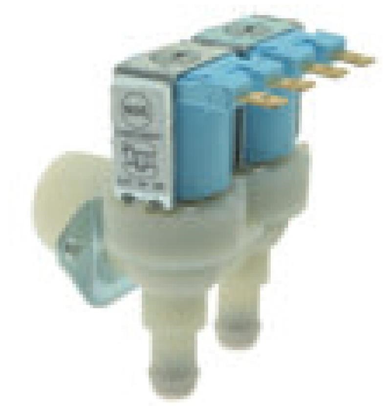 Ricambio compatibile frigoriferi brema - elettrovalvola 339 220/240v 50hz elettrovalvola 90°, 2 uscite con regolatori di portata 1,2 lt/h temperatura massima 90°c per cb425-cb640-cb840-cb955-c80-dss42-if26-if29 - rif. 23010