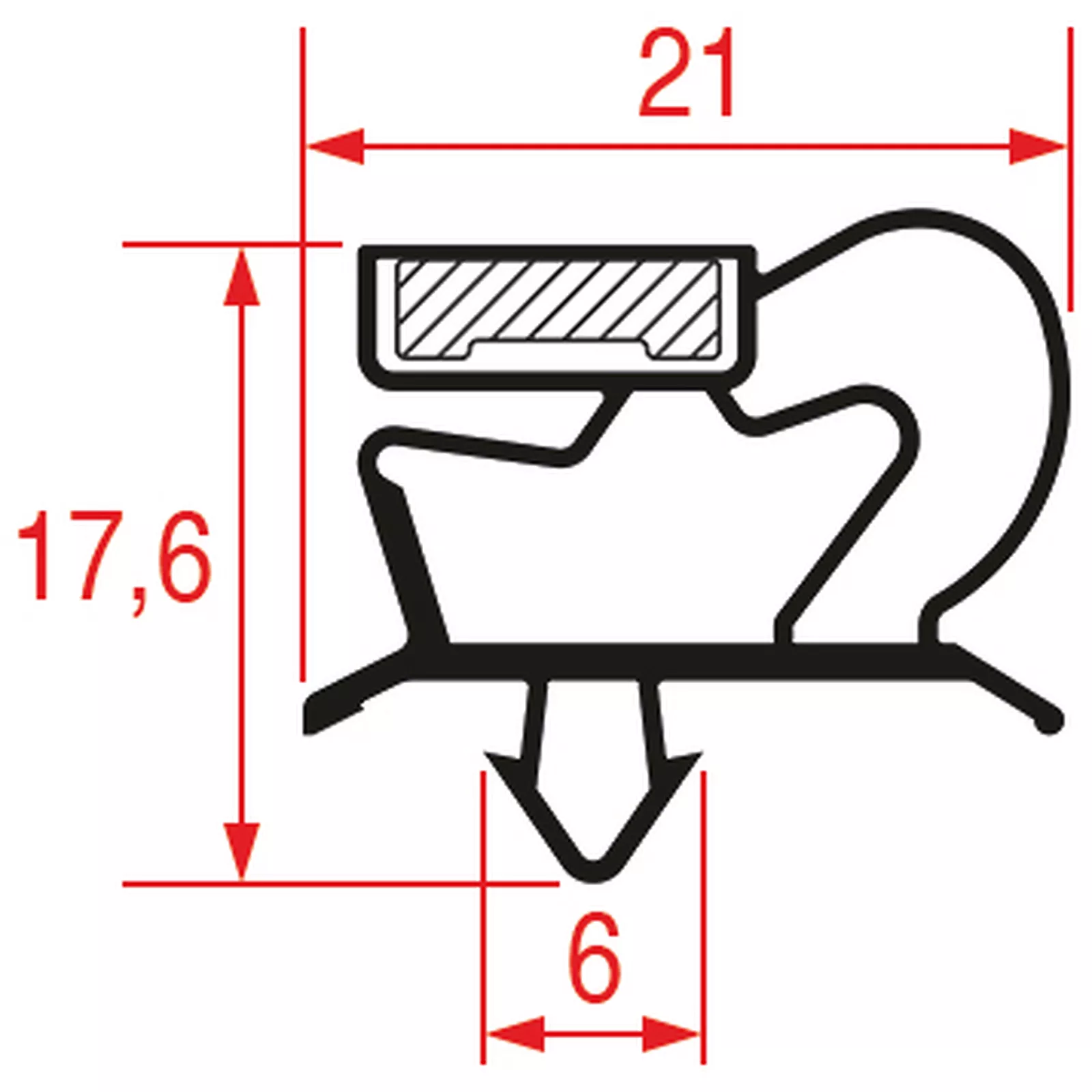 Guarnizione Ad Incastro 650x500 Mm Guarnizione Ad Incastro 650x500 Mm