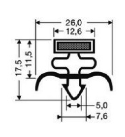 Guarnizione magnetica ad incastro (perimetro totale da 3 mt. a 5,39 mt.)