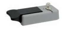 Maniglia esterna grigia, con serratura per celle 500 TN, interasse fori 110 mm - DIM. EST mm 200 x 110 x 50 h